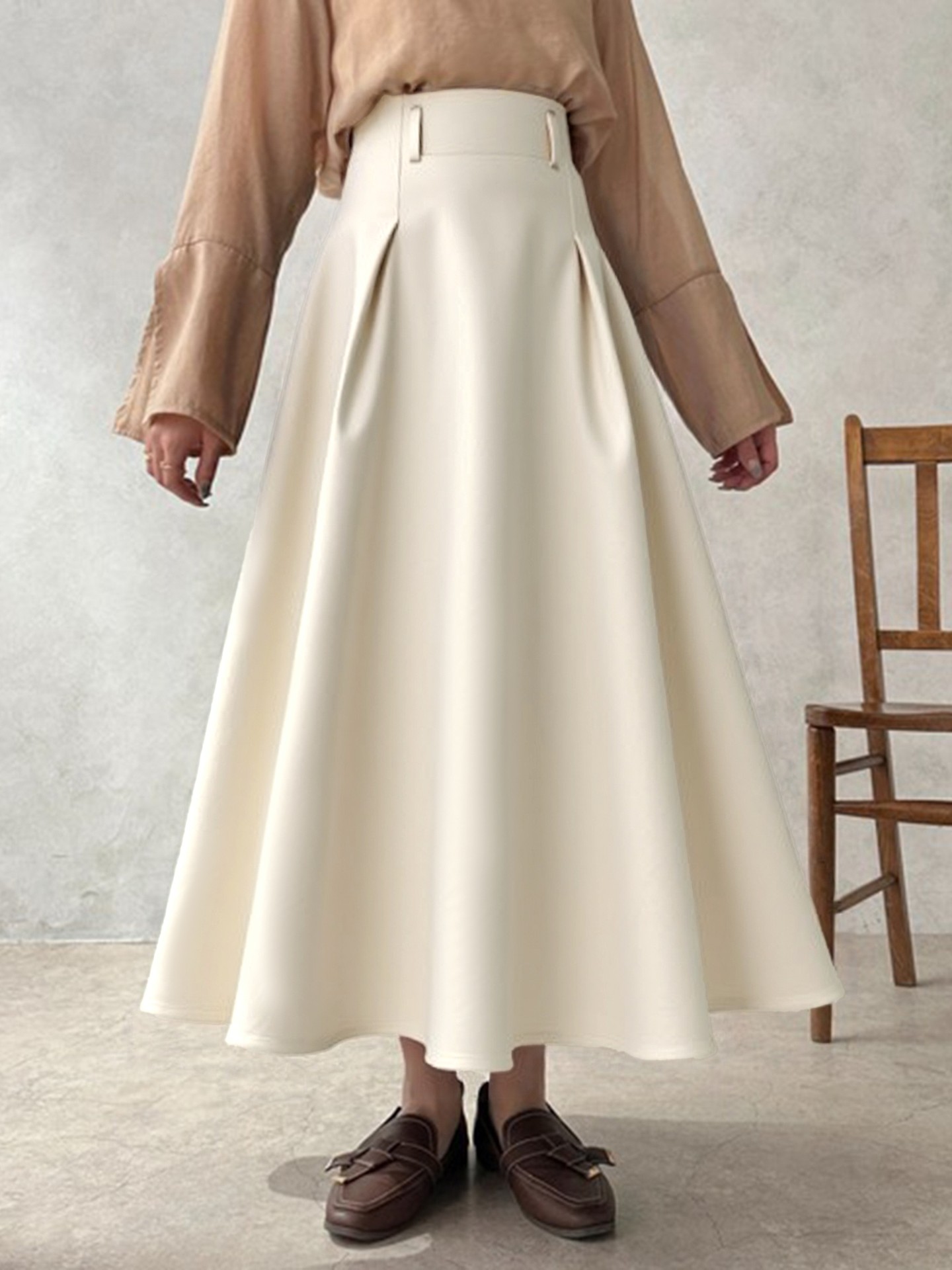 Apricot A-Line Skirt