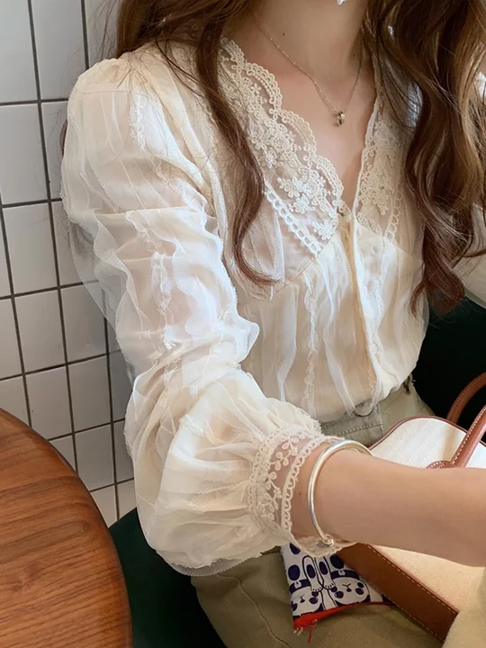 melt the lady メルトザレディ eyelet sheer tops meltthelady】 eyelet sheer tops WH（Black Abstract Print