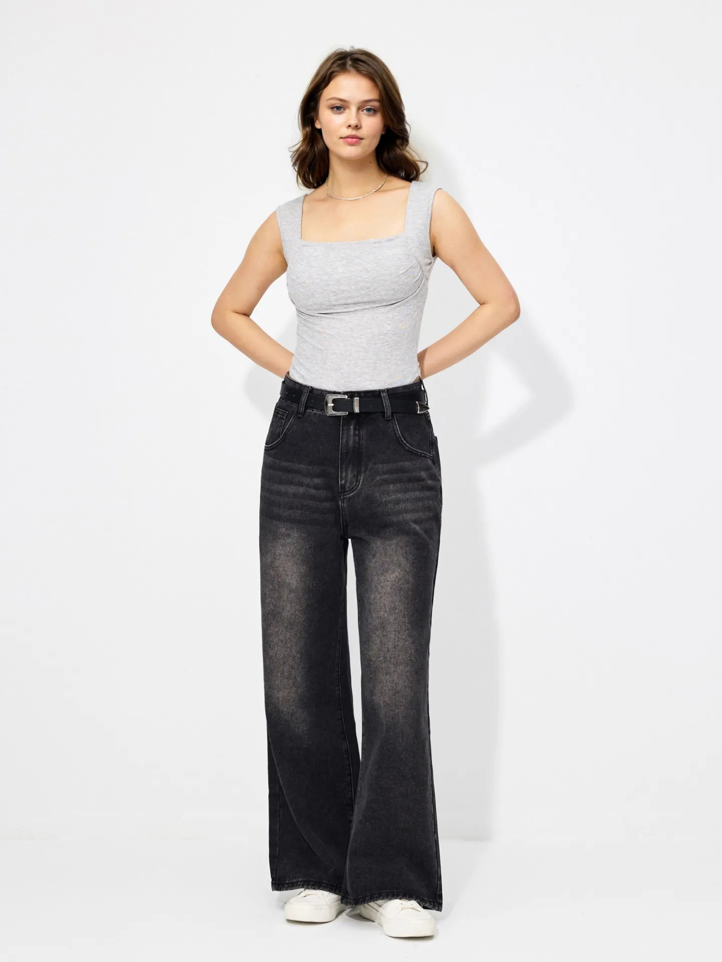 Gemma High-Waisted Wide-Leg Jeans