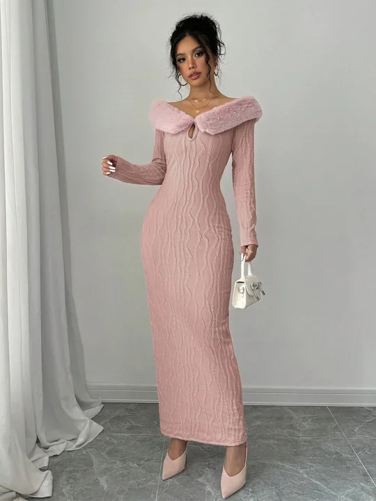 Wool herringbone tulle onepiece M me eme Wool herringbone tulle