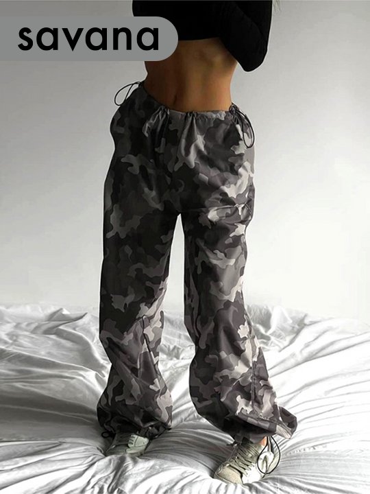Drawstring Straight Leg Pants