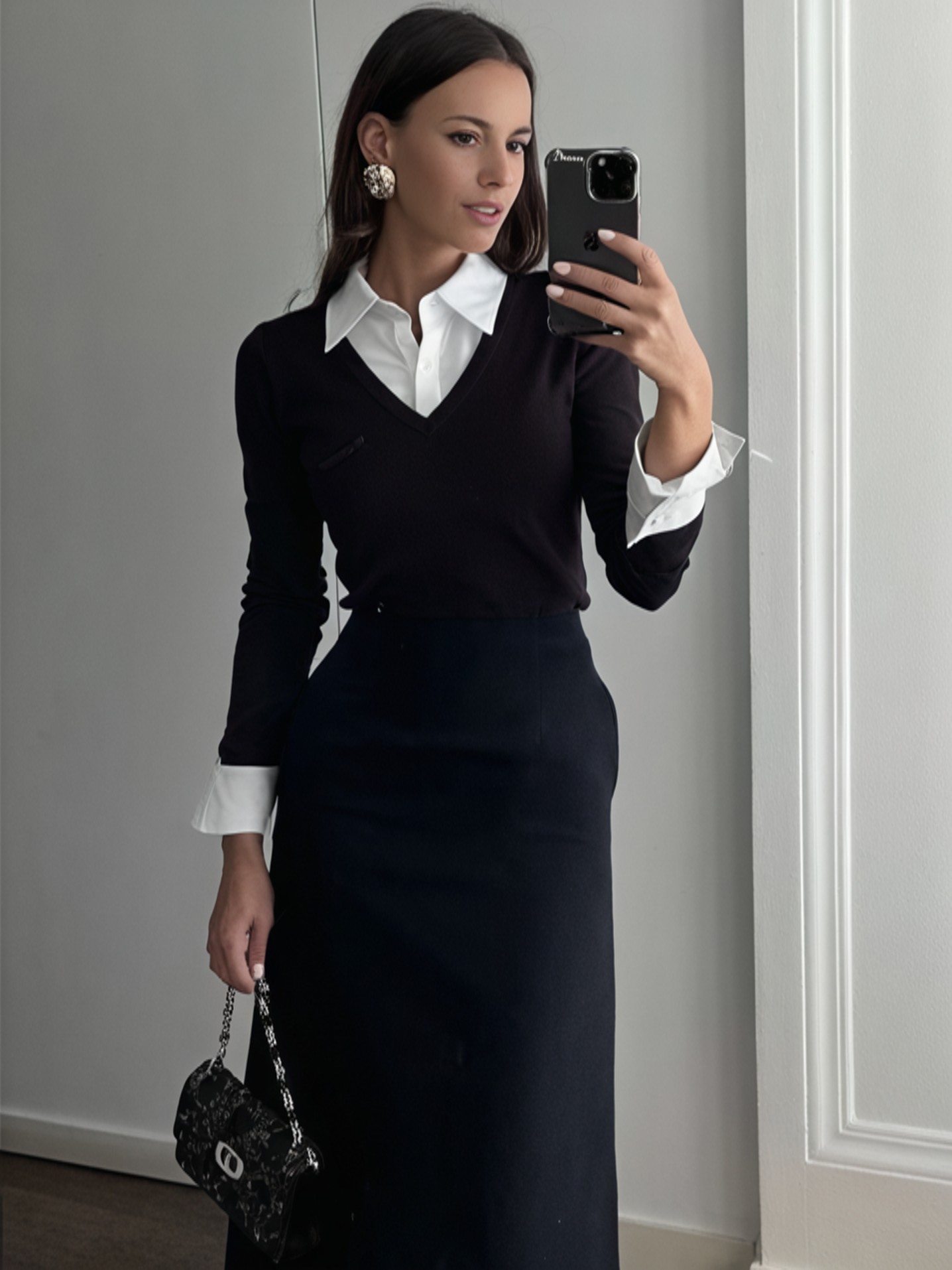 Black-White Contrast Top
