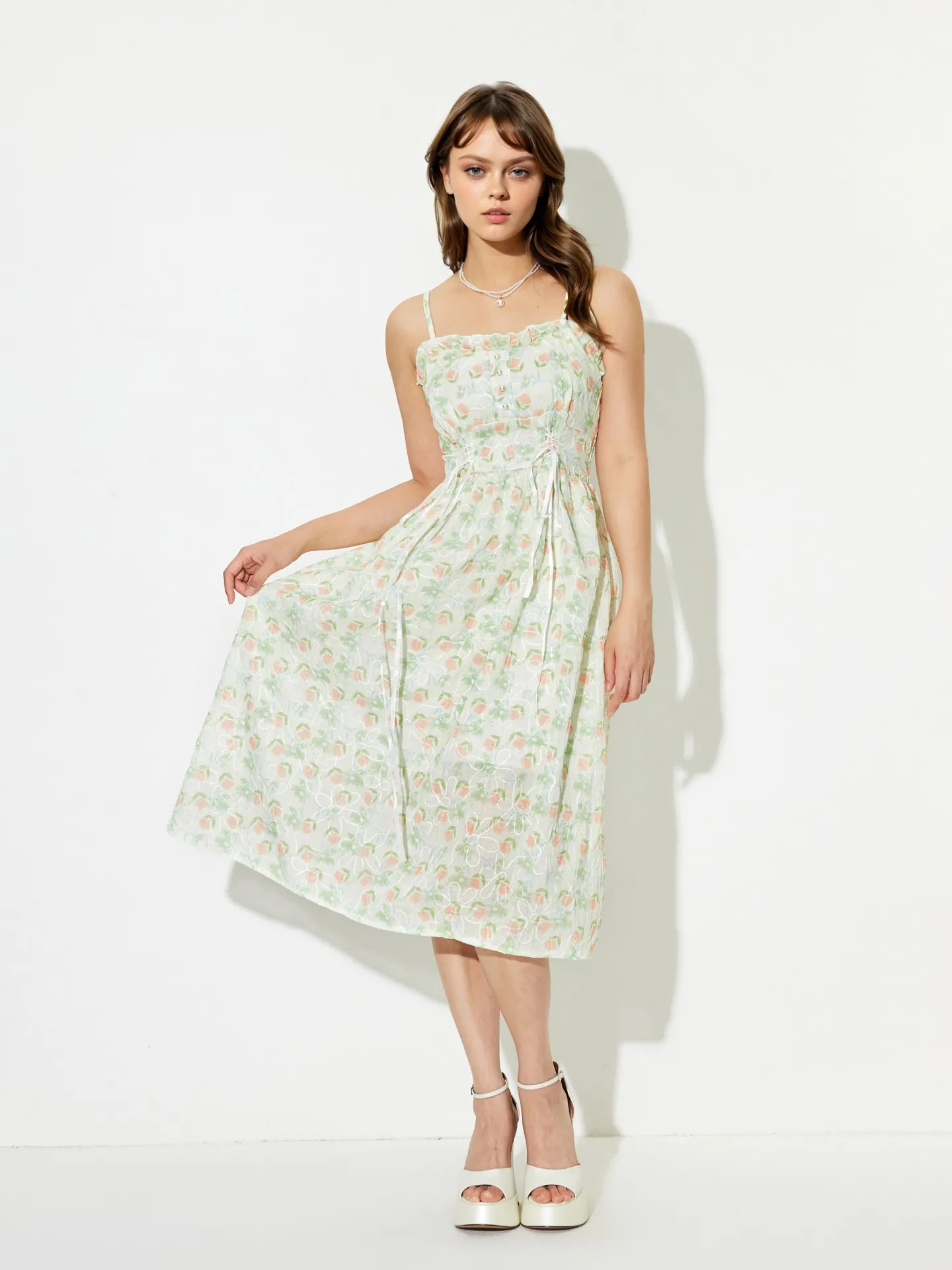 スーツ・フォーマル・ドレス ANDRESD V line jacquard dress niana セール】V line jacquard dress / V line ジャガードドレス 結婚