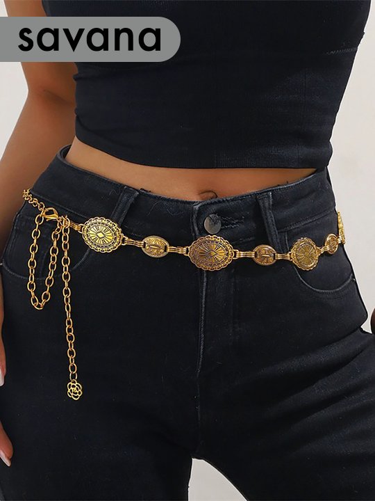Solid Waist Chain Belt
