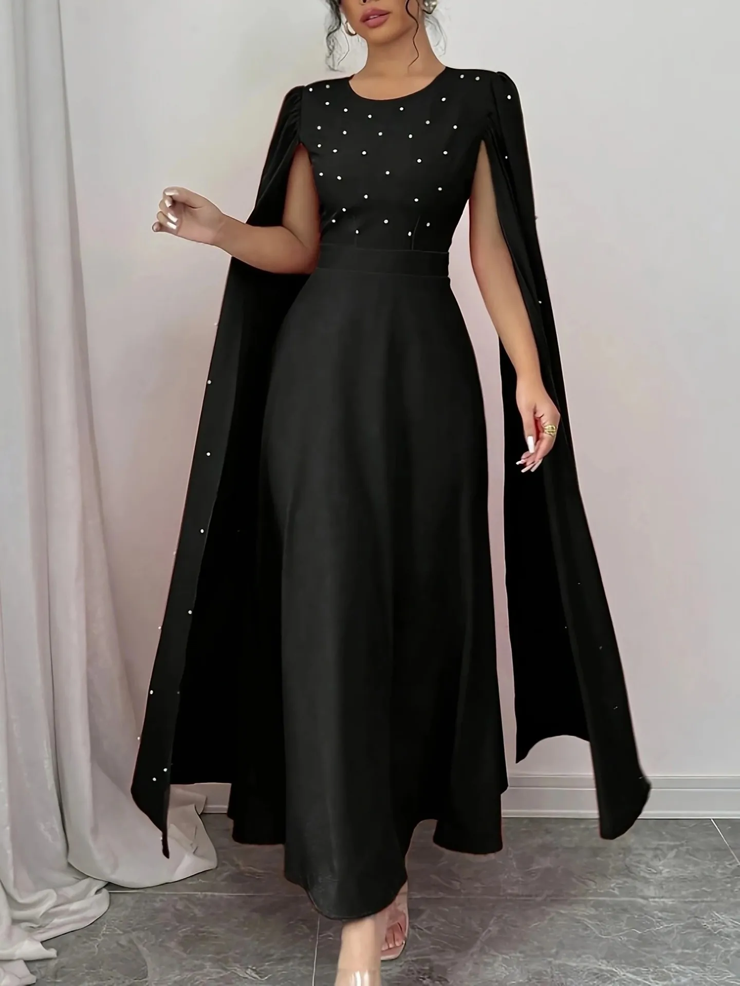 savana black a-line dress product info and reviews Pearled A-Line Dress | Savana