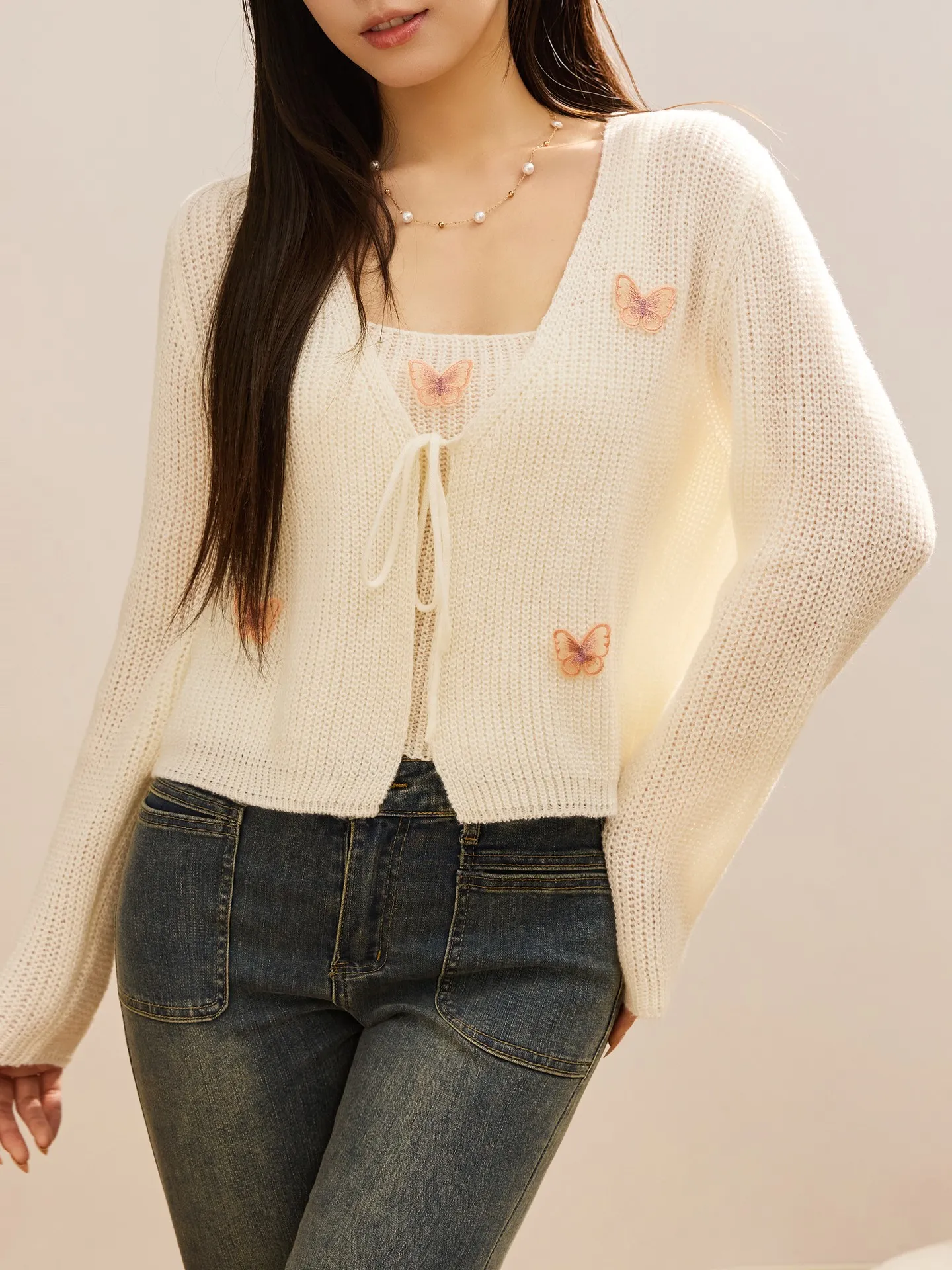 3D Flower Knit Cardigan