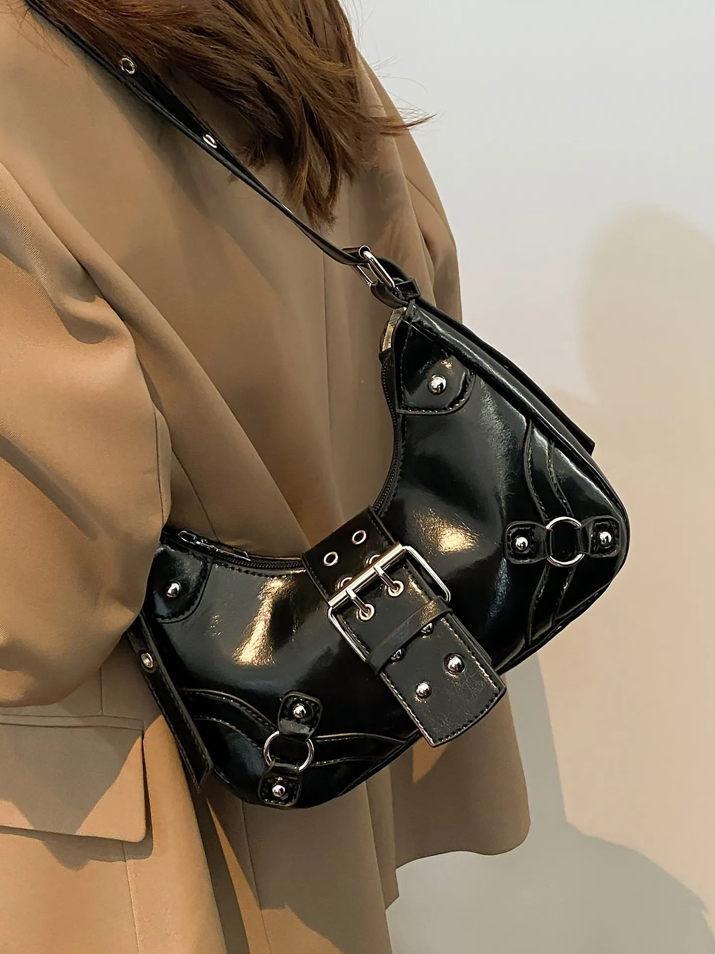 The Savannah Buckled Shoulder Bag main image 1