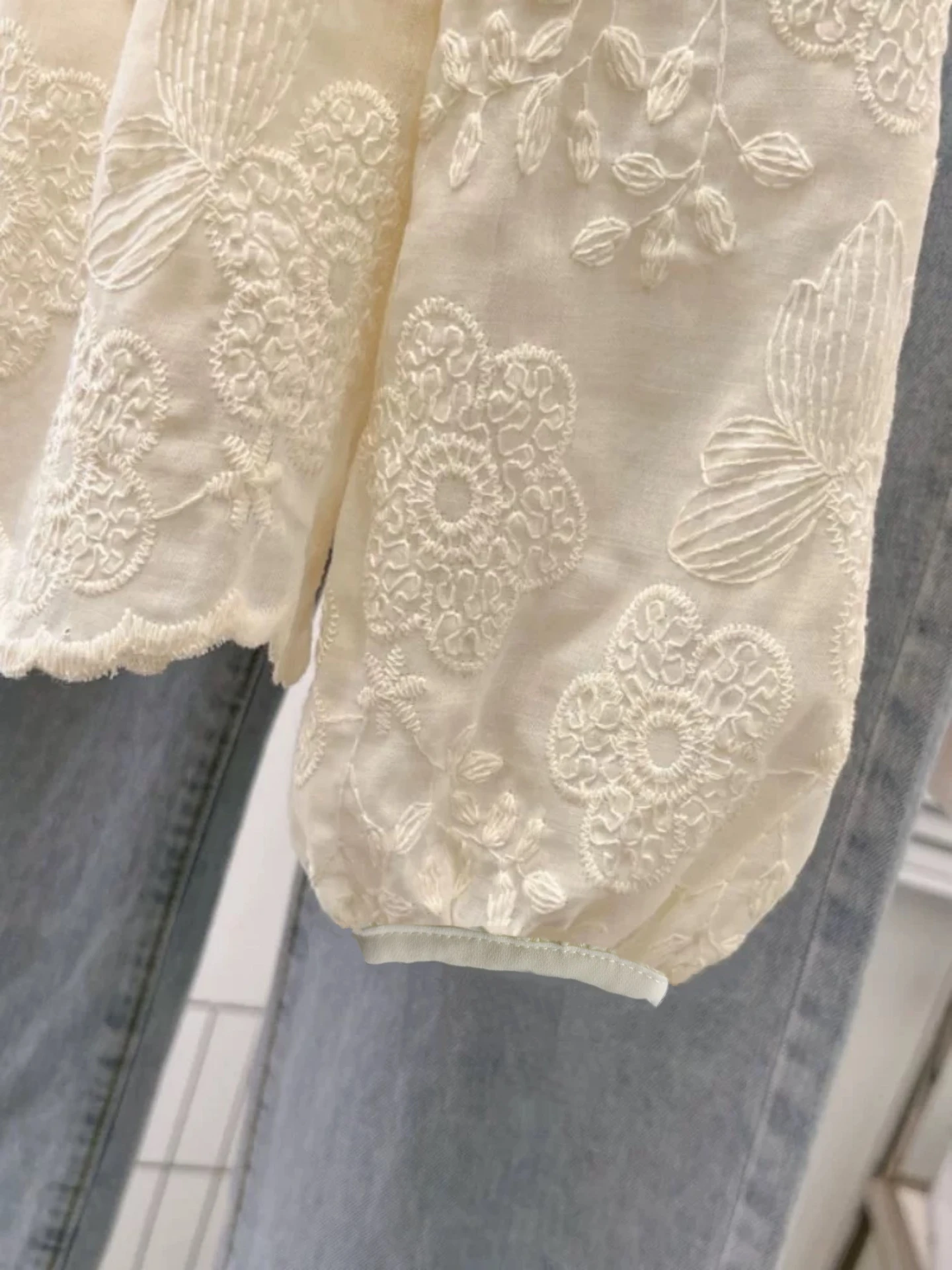 Embroidered Placket Embroidered Placket Blouse | Savana | Bestsellers