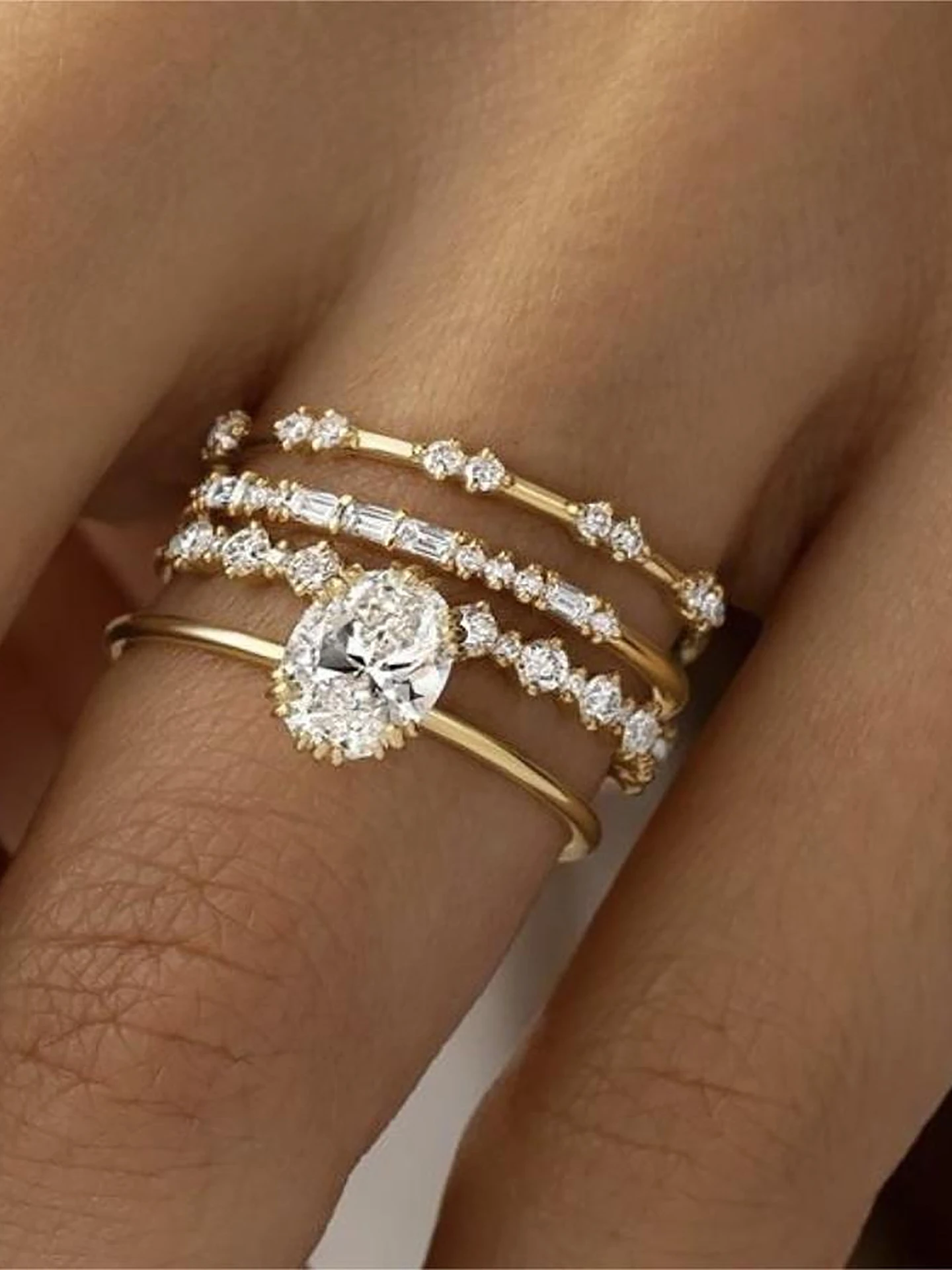 Rhinestone Ring Set | Savana | Bestsellers