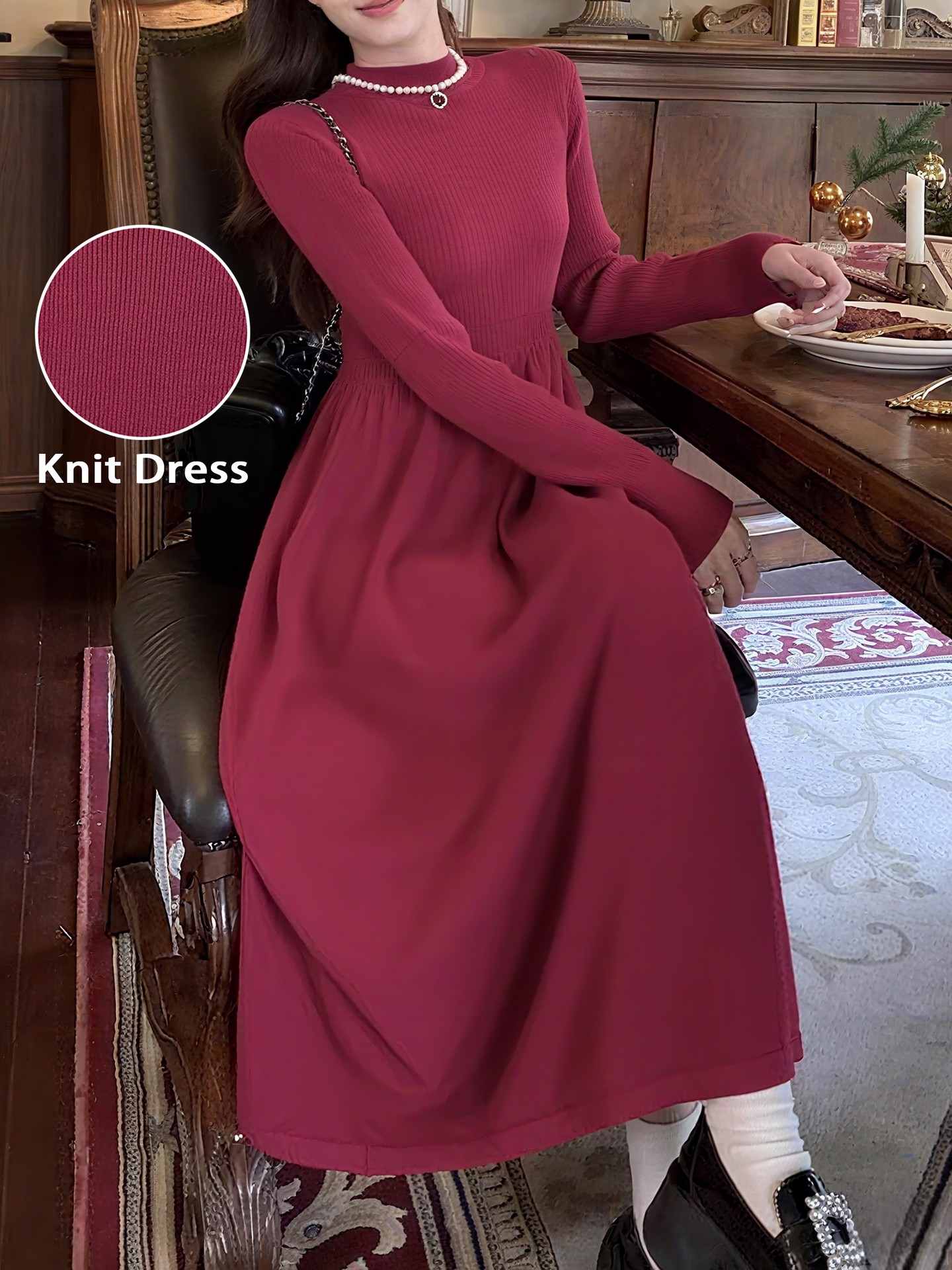 Red Knit Dress
