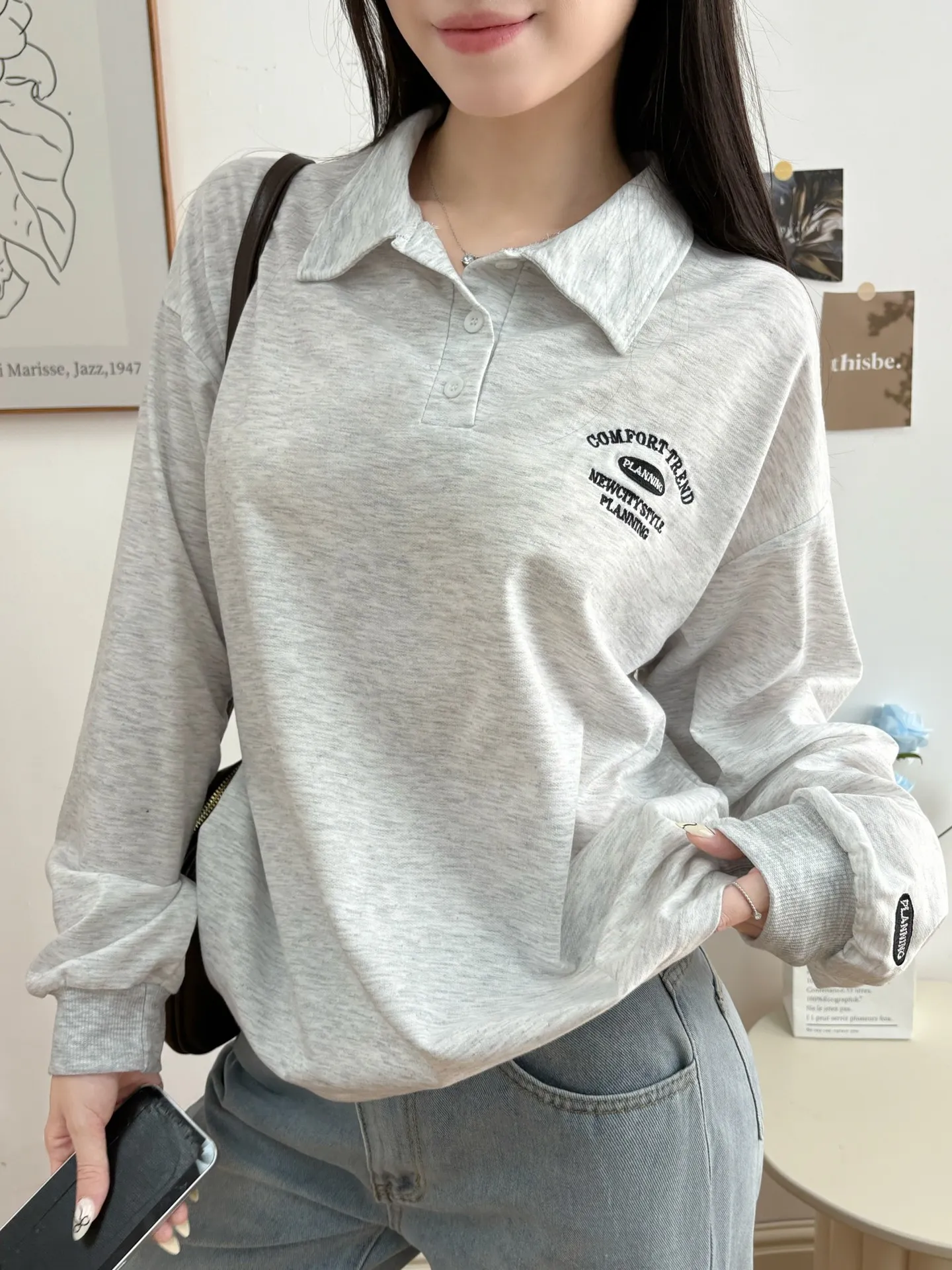 College Style Polo Sweatshirt | Savana | Bestsellers