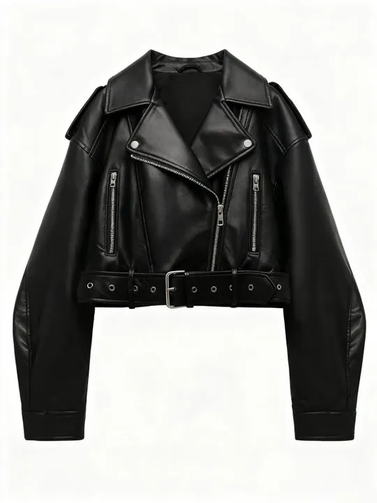 Asymmetric Faux Leather Jacket | Savana | Bestsellers