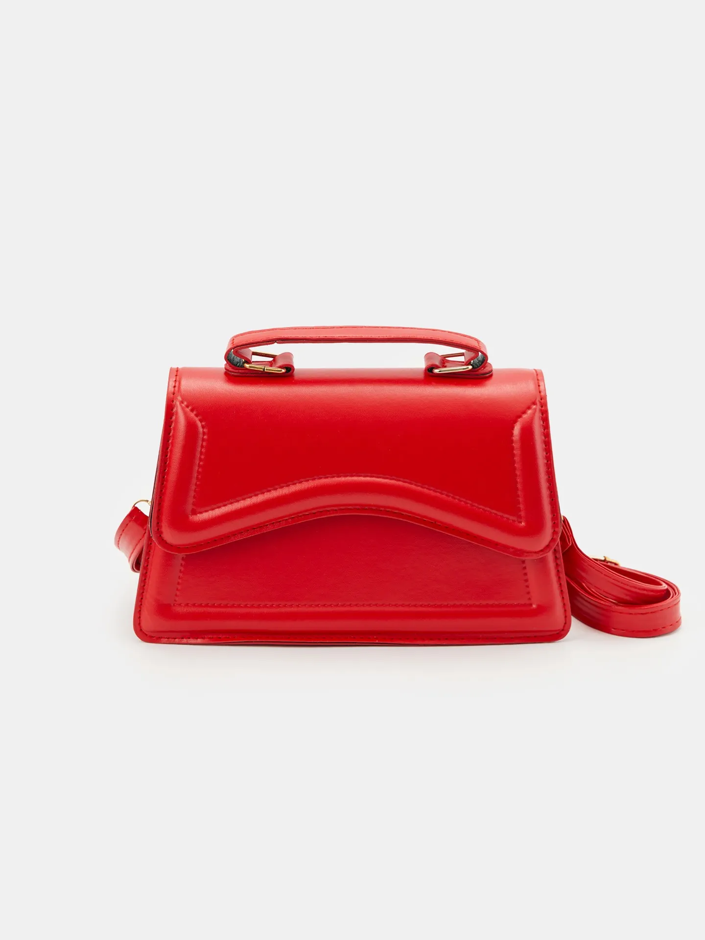 Solid Box Shoulder Bag