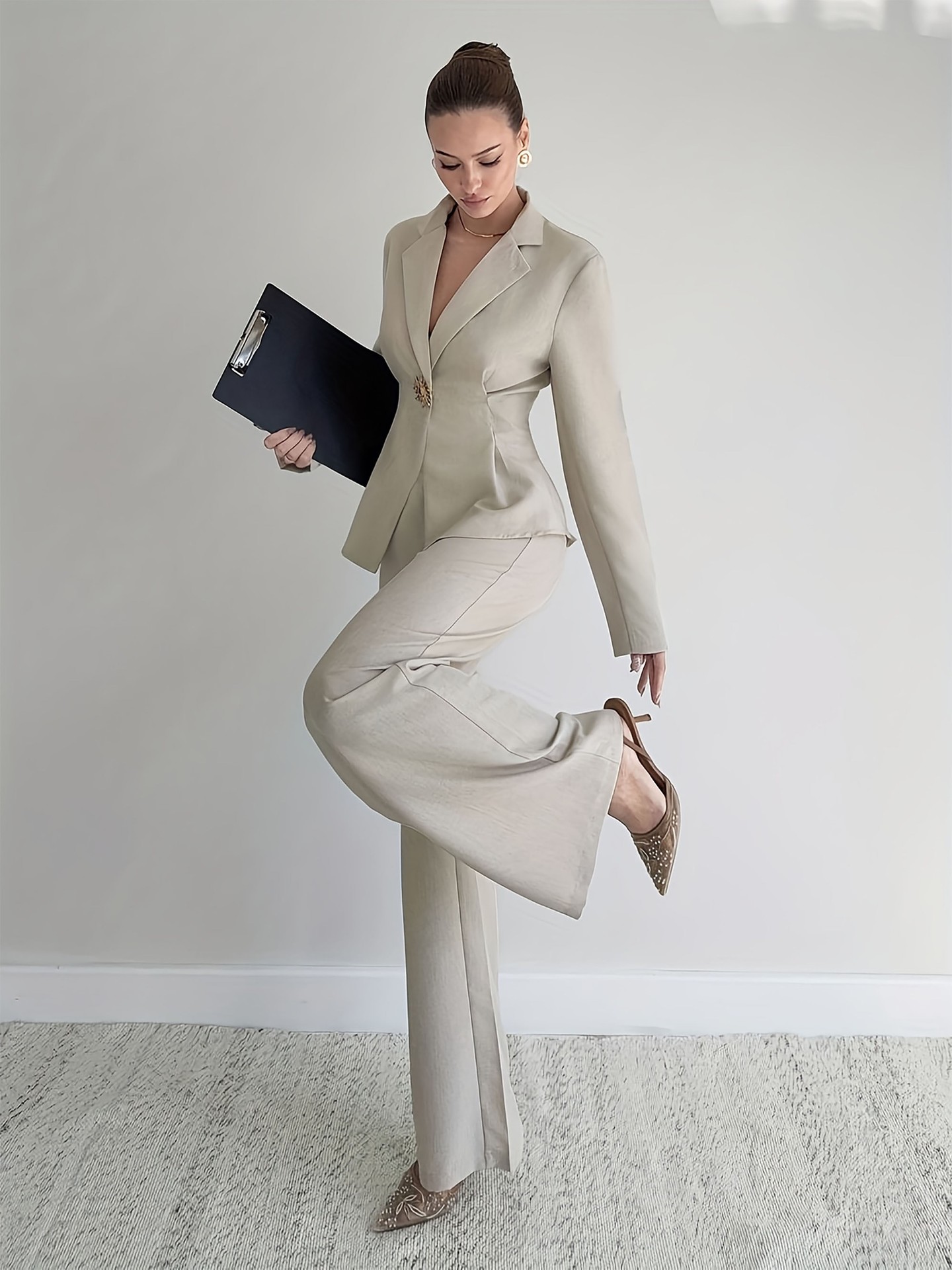 Apricot Metallic Decor Co-ord Set