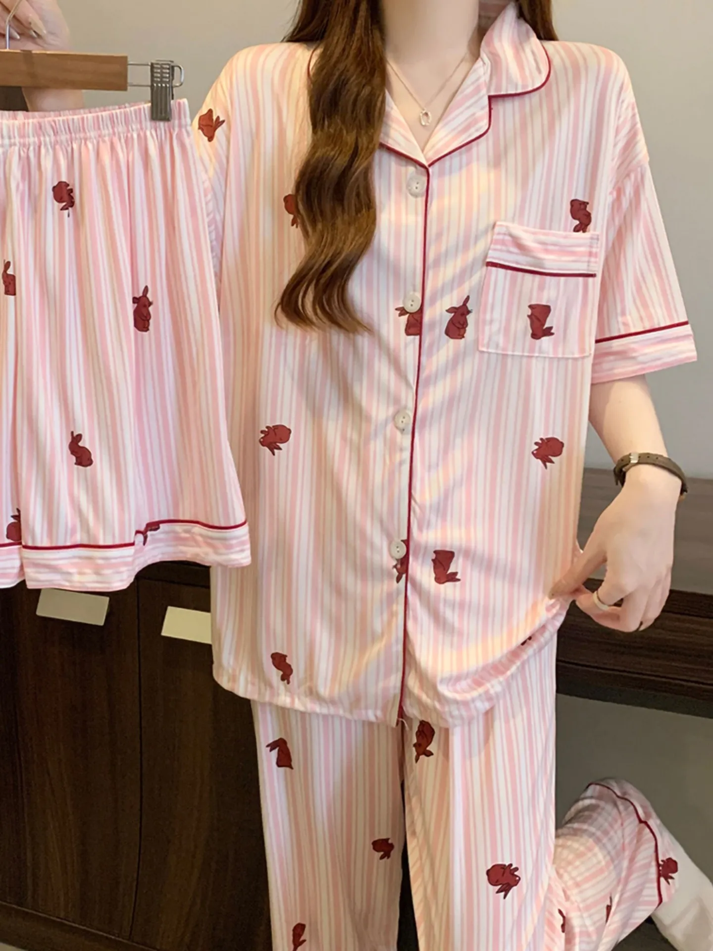 JACK & JONES pyjama JACTRISTAN met kerstprint zwart/multi