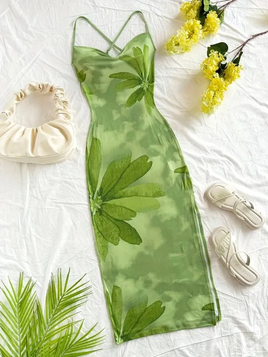 green emerald velvet dress Savana Halter Neck Wrap Dress S / Mintberry main image 0