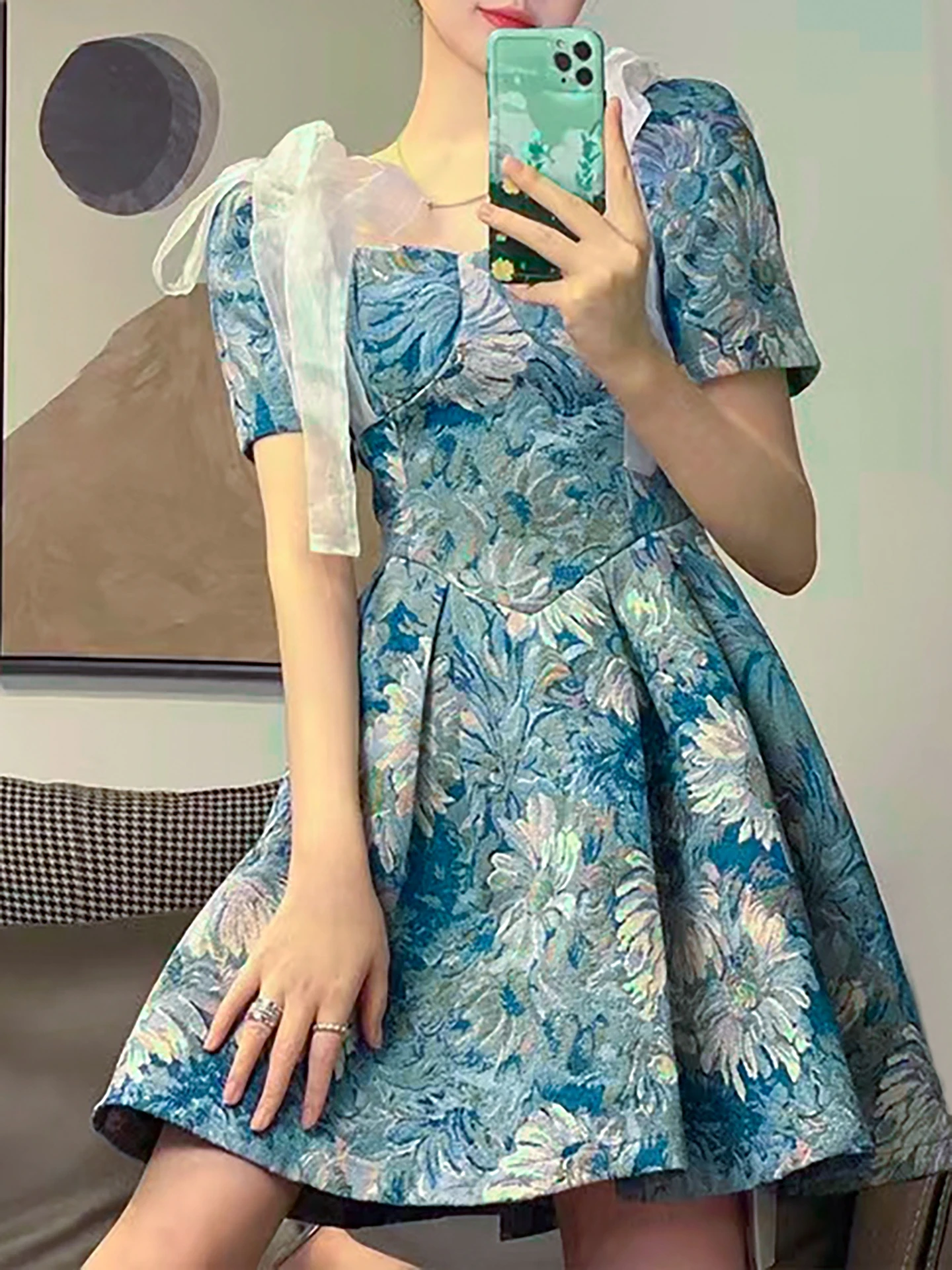 Lona ribbon long dress AM1488