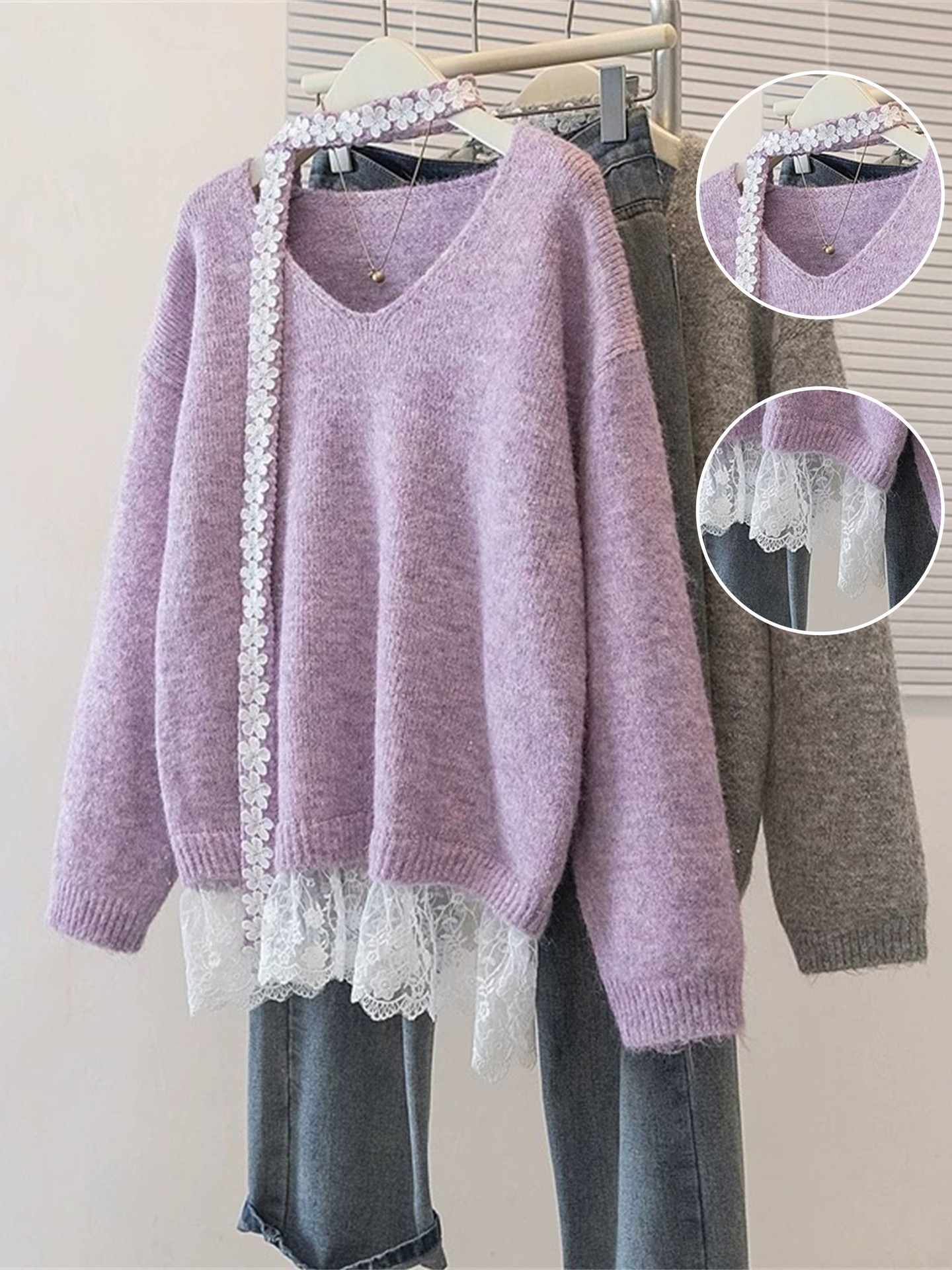 Ruffle Knit Pullover