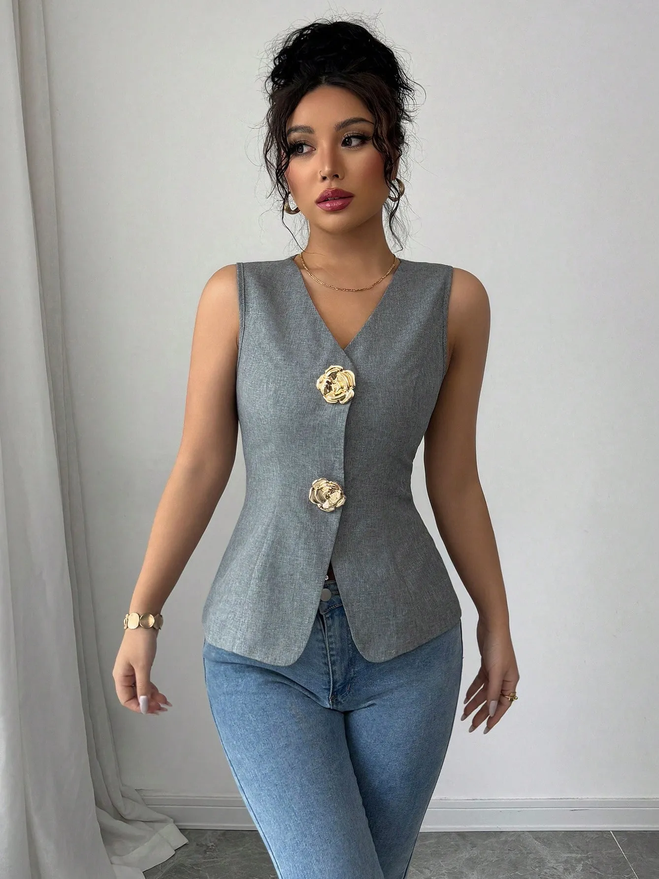Metallic Decor Tank Top | Savana | Bestsellers