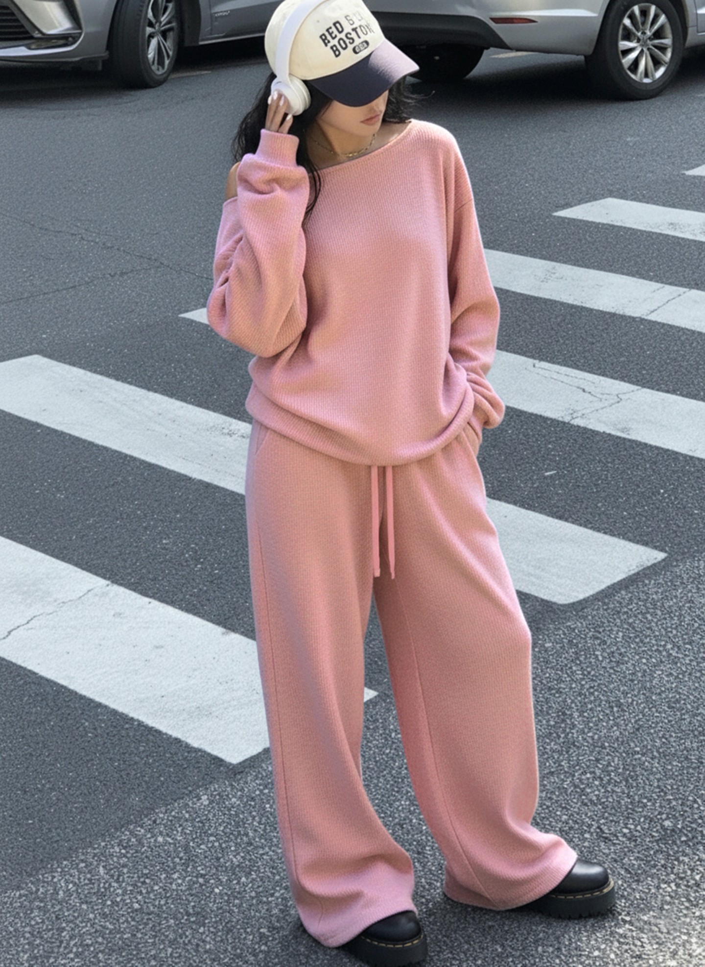 Pink Winter Collection Tie Up Co-ord Set