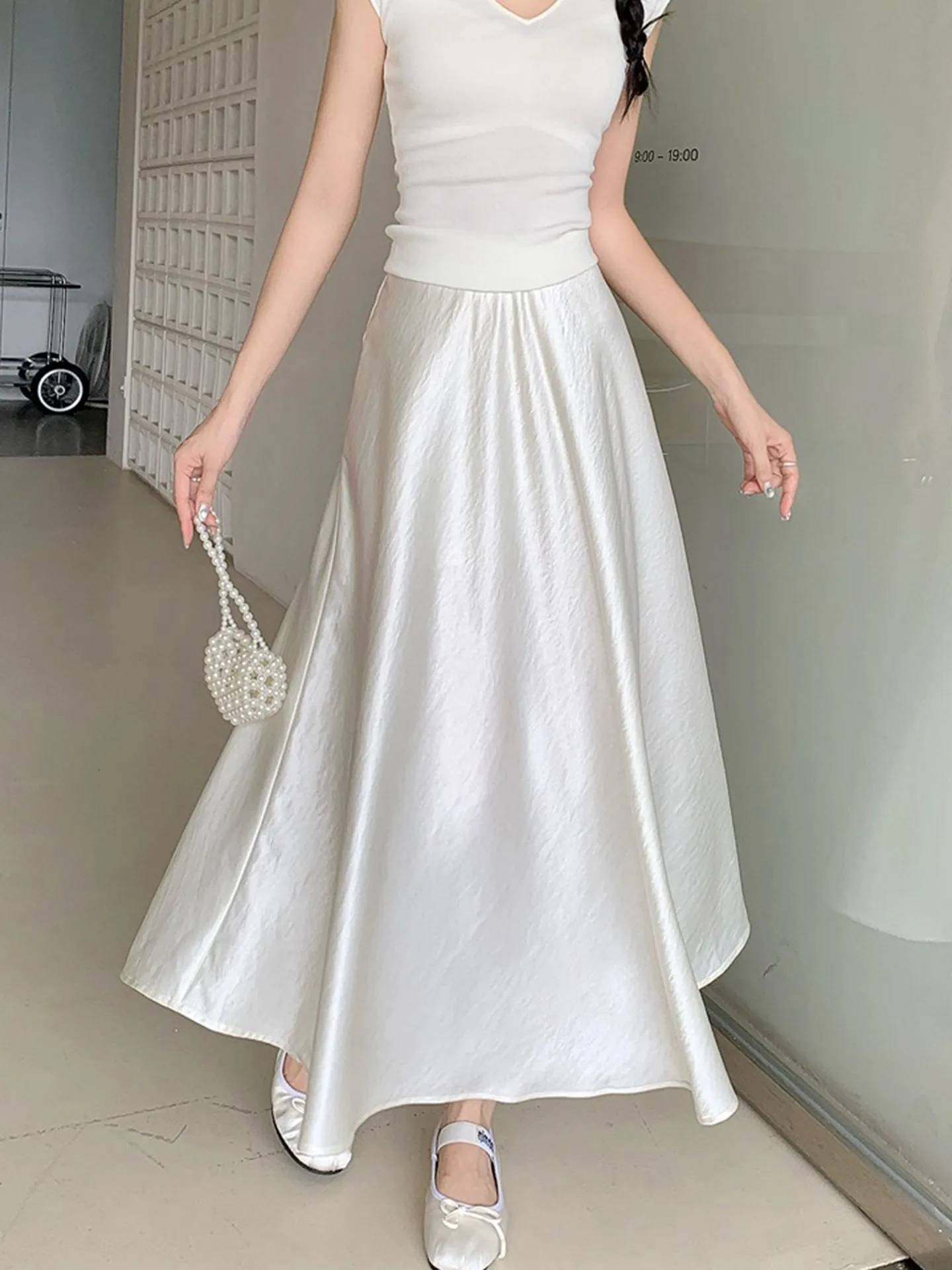 Satin A-Line Skirt | Savana | Bestsellers