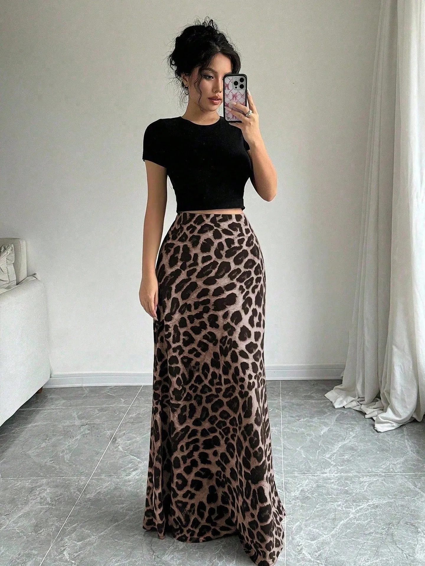 Leopard A-Line Skirt | Savana | Bestsellers
