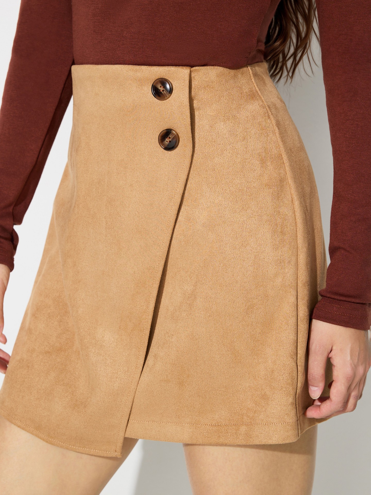 Camel A-Line Skirt
