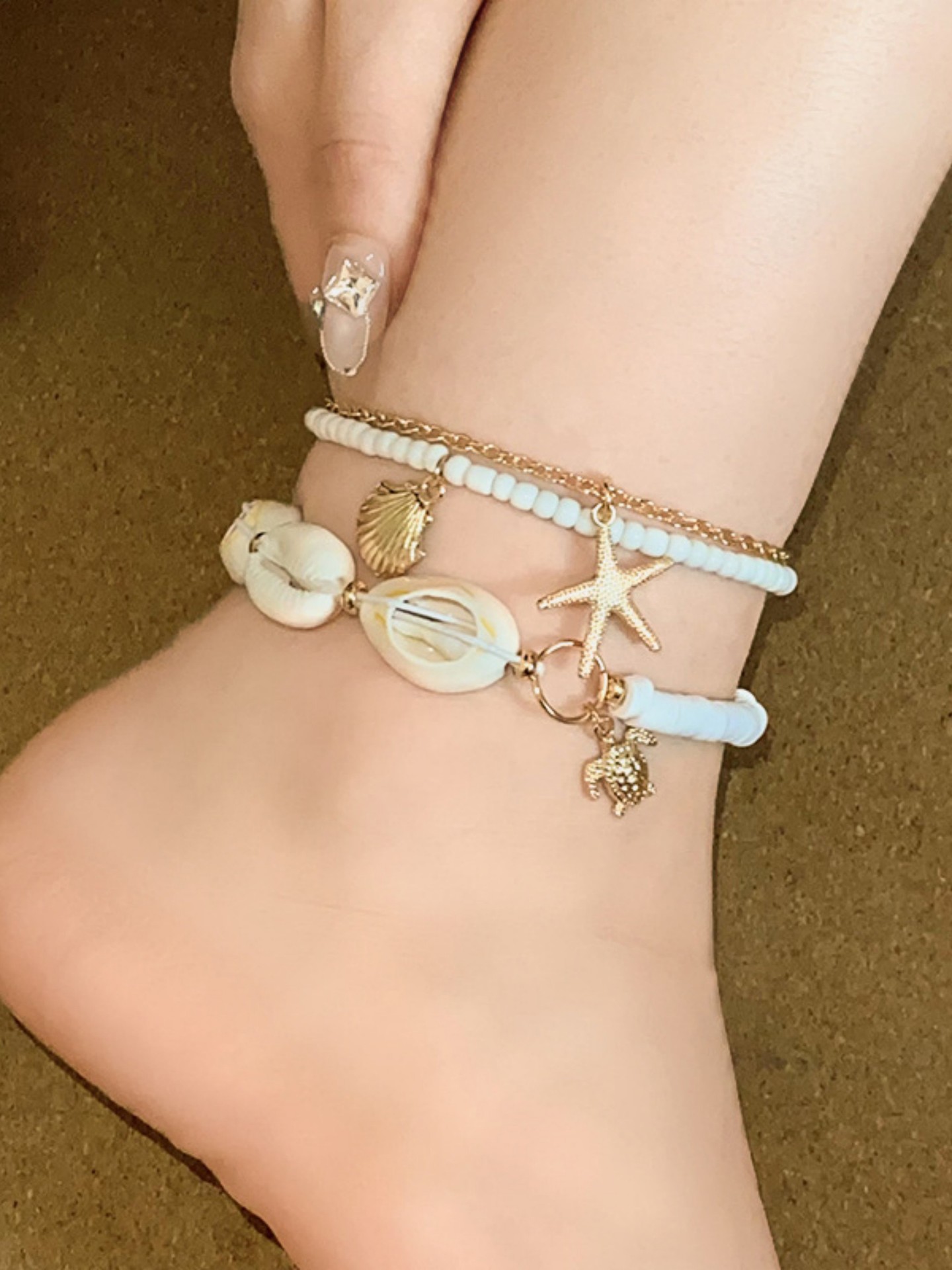 Shell Imitation/Artificial Jewellery - Anklet set