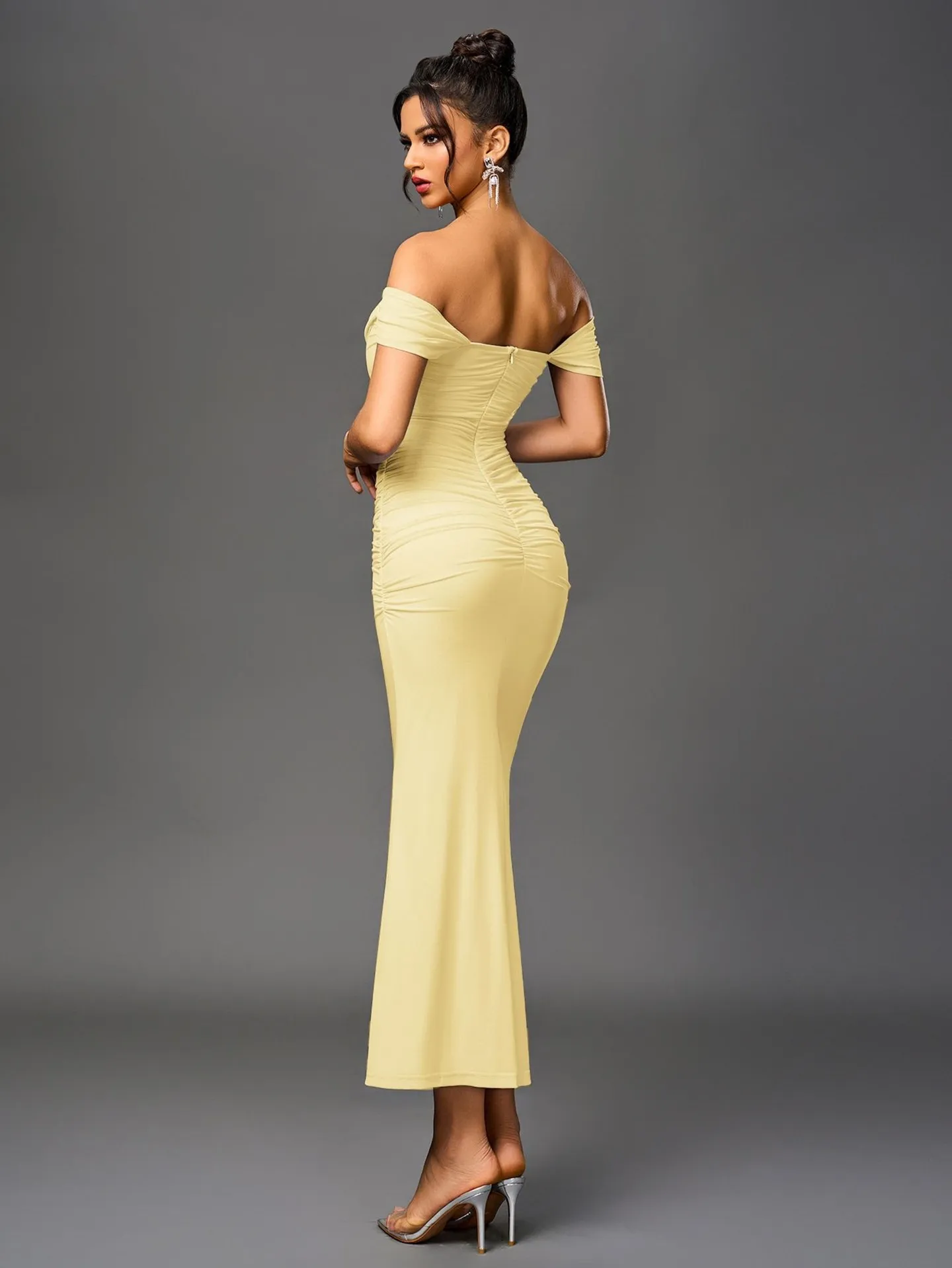 wedding dress sleeves off the shoulder Off-The-Shoulder Long Elastic Satin – Dbrbridal 大小:S Oscar de la Renta Package Contents_1 x dress