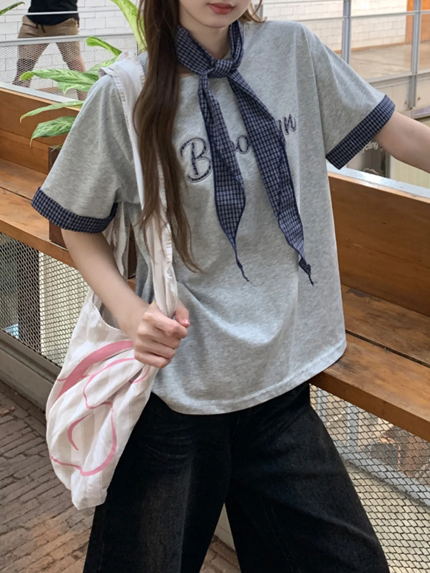 Scarf Decor Pullover T-Shirt Savana Bestsellers