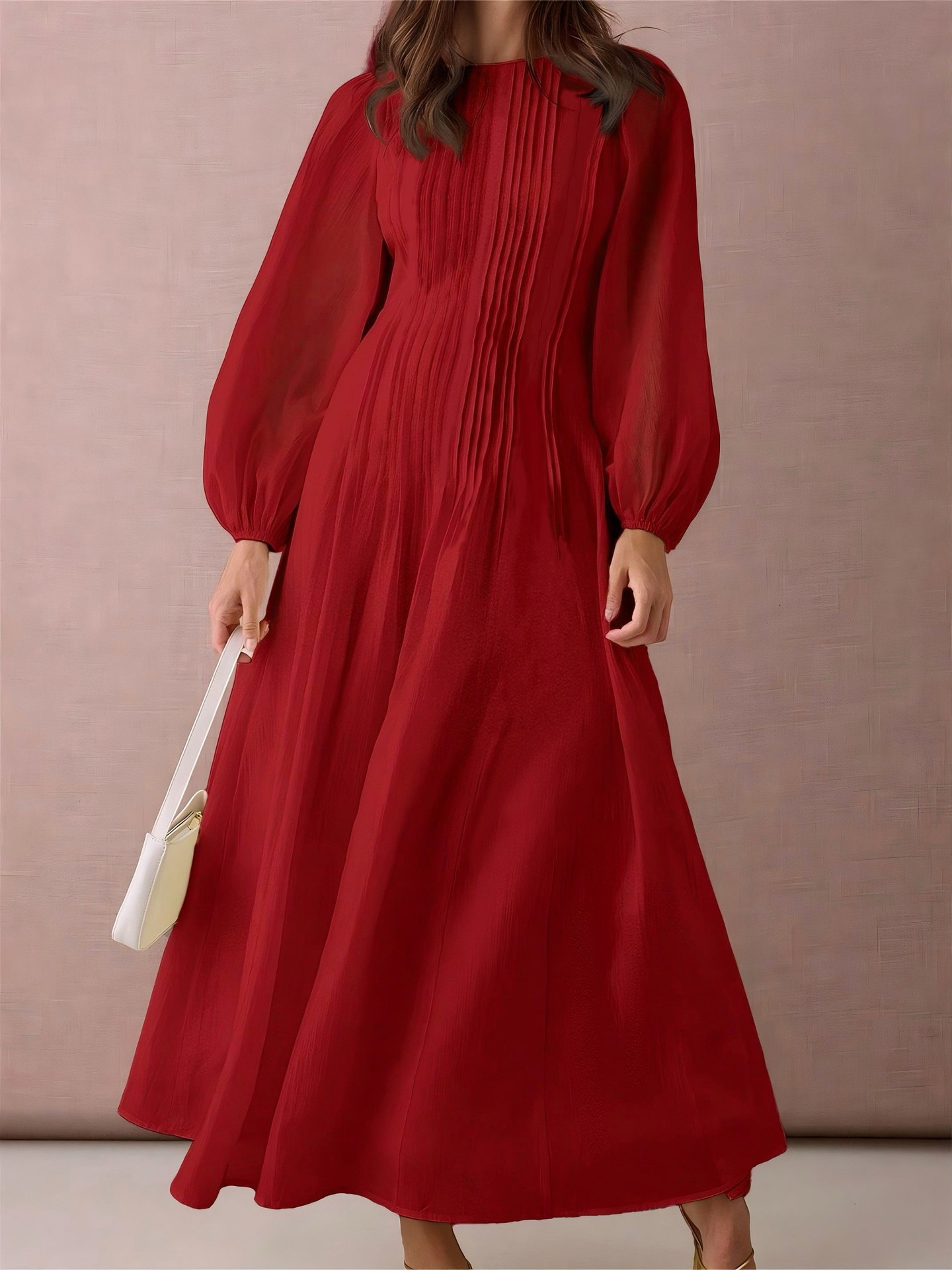 Pleated A-Line Dress