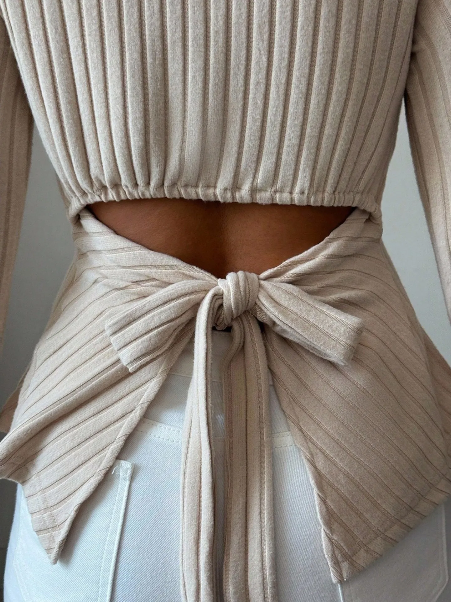 Mrs. Dependable Bow Detail Peplum Top