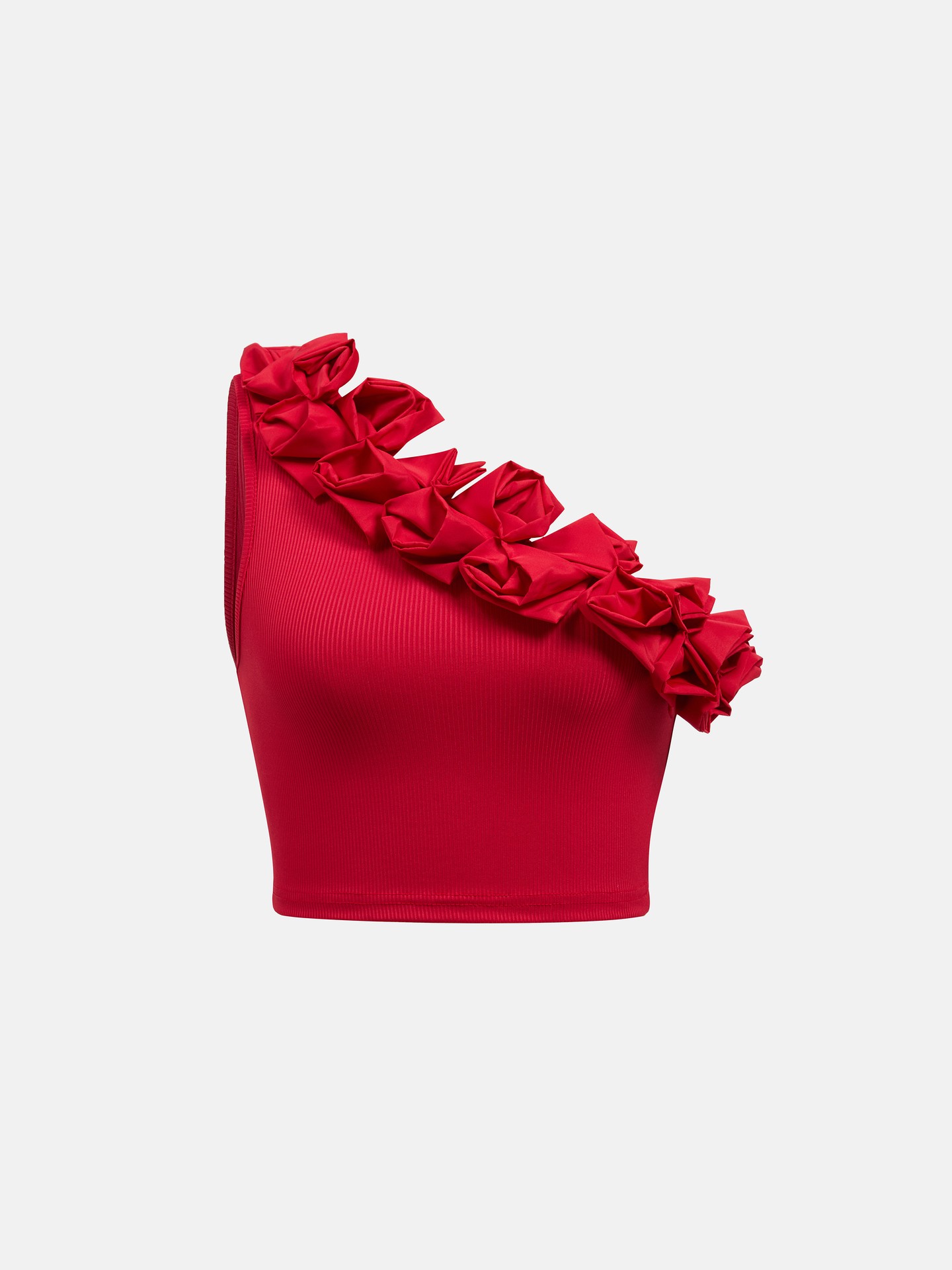 Red Asymmetric Tank Top