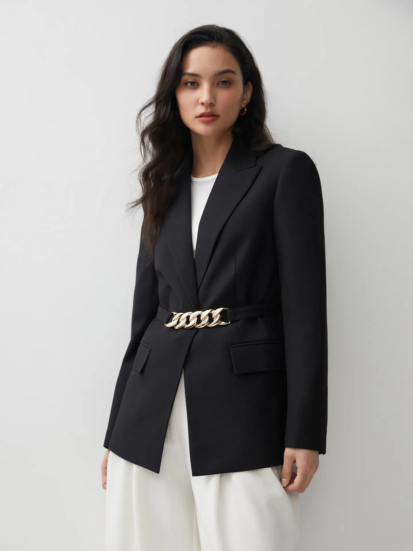 Single-Breasted Belted Blazer | Savana | Bestsellers