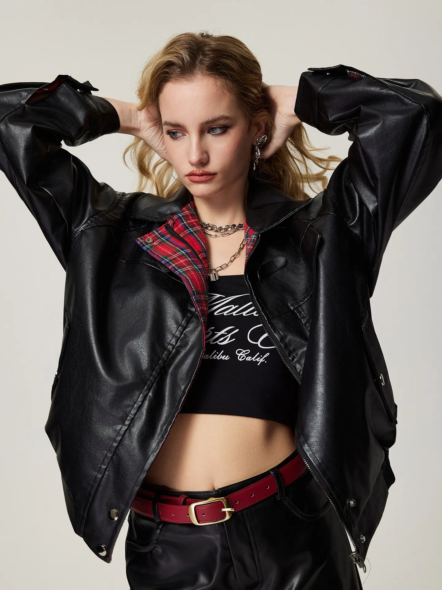 Reversible Faux Leather Jacket | Savana | Bestsellers