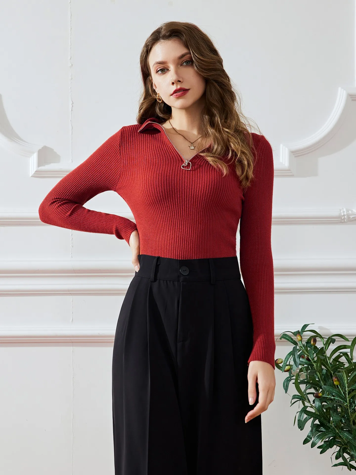 Zipper Knit Top | Savana | Bestsellers