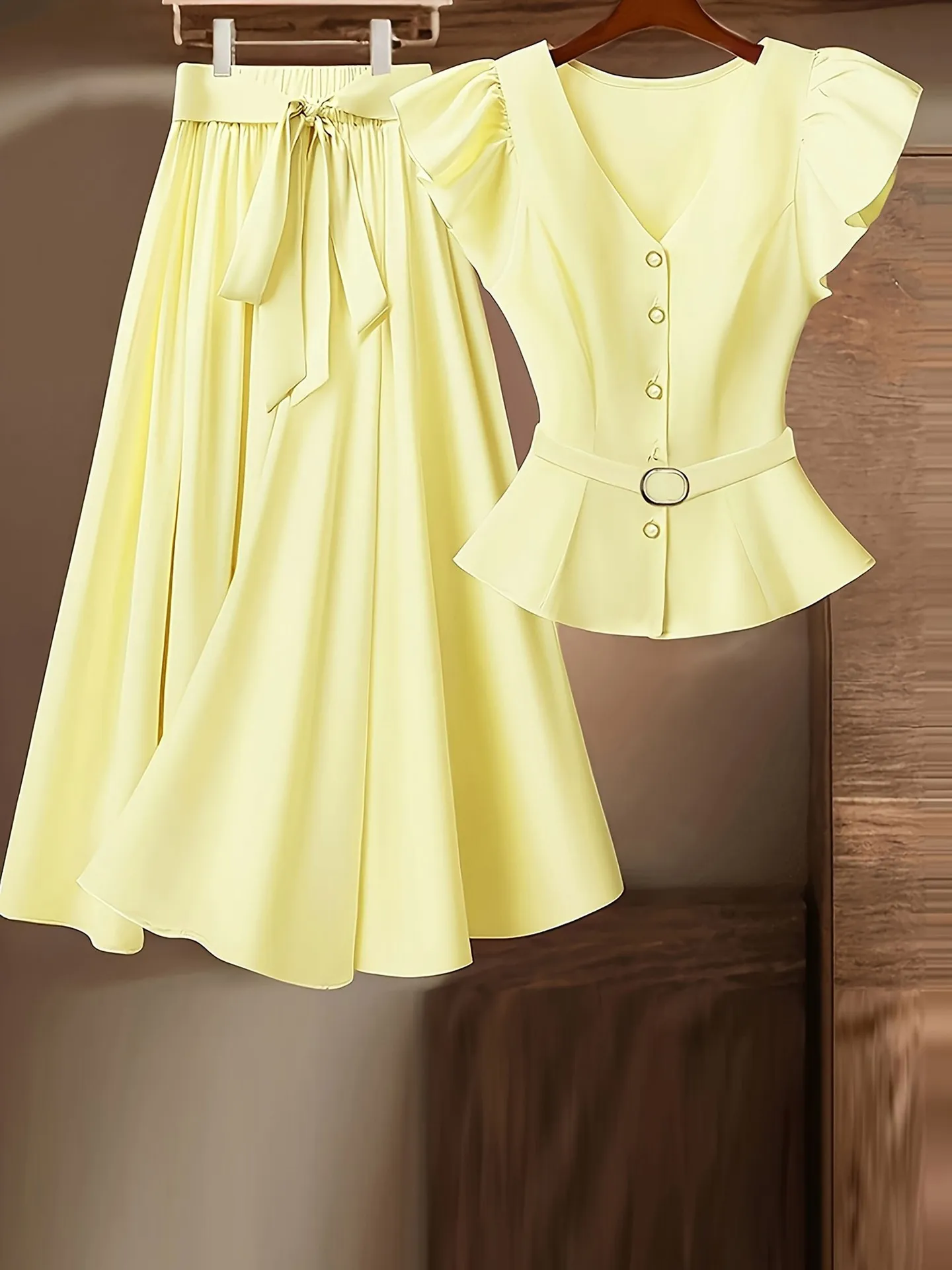 Buttoned 2-piece Co-ord Set