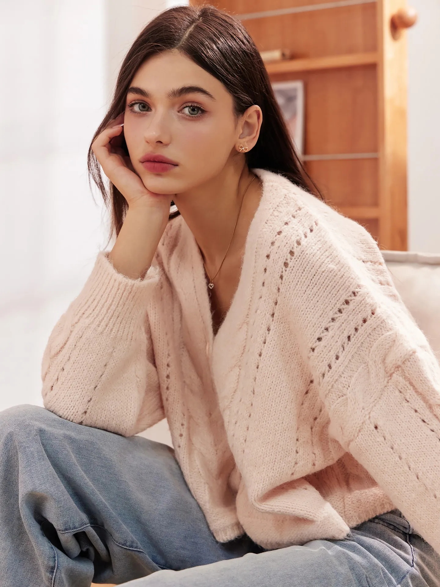 Ryvella | Cable-Knit Cardigan main image 0