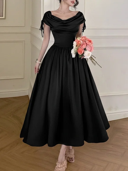 dresses for graduation party guest Cute White Puffy Sleeves Short Homecoming Dress,Graduation Dress Y1340 –  Simplepromdress main image 0
