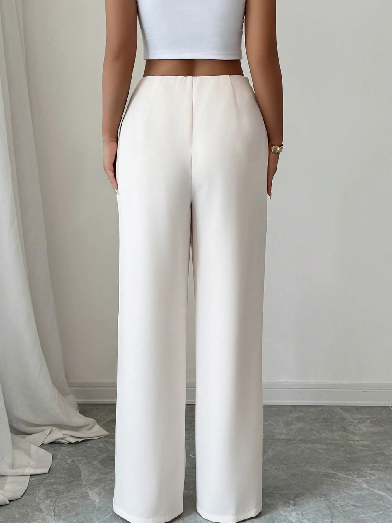 Button Straight Leg Pants | Savana | Bestsellers