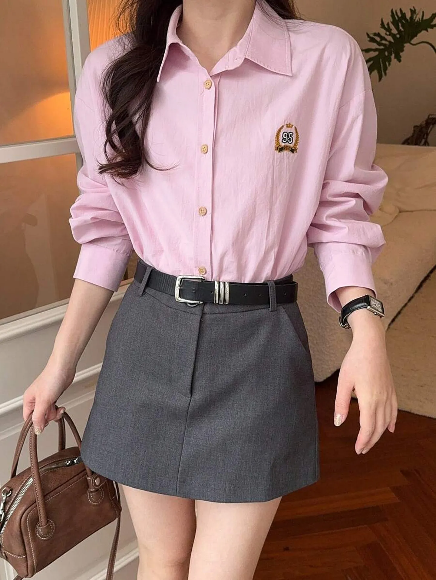 Embroidered Placket Embroidered Placket Blouse | Savana | Bestsellers