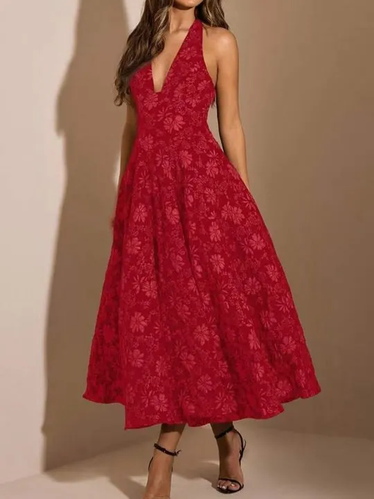 knee length dresses for ladies Metallic Knotted Cord Detailed Viscose Satin Long Dress – John Paul Ataker main image 1
