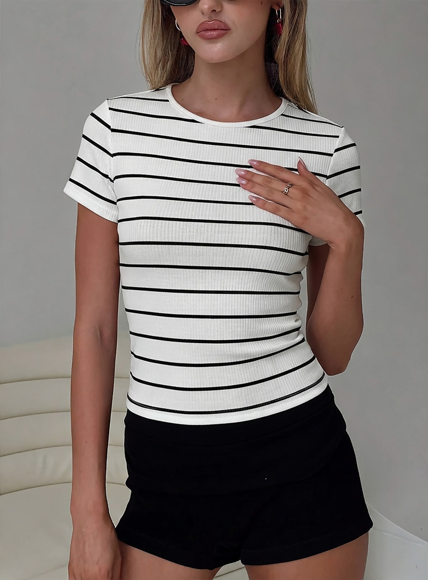 Classic Ribbed Striped T-Shirts