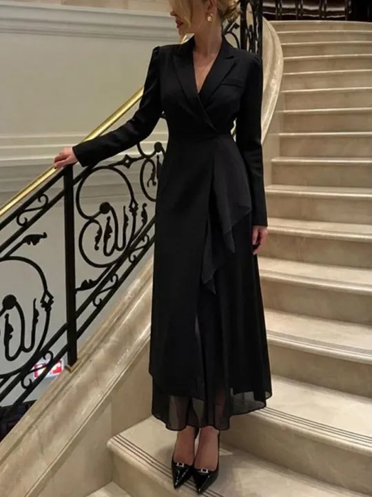 off the shoulder ball dress Off-Shoulder Long Sleeve Long Glitter Formal Dress Royal Blue / XLarge