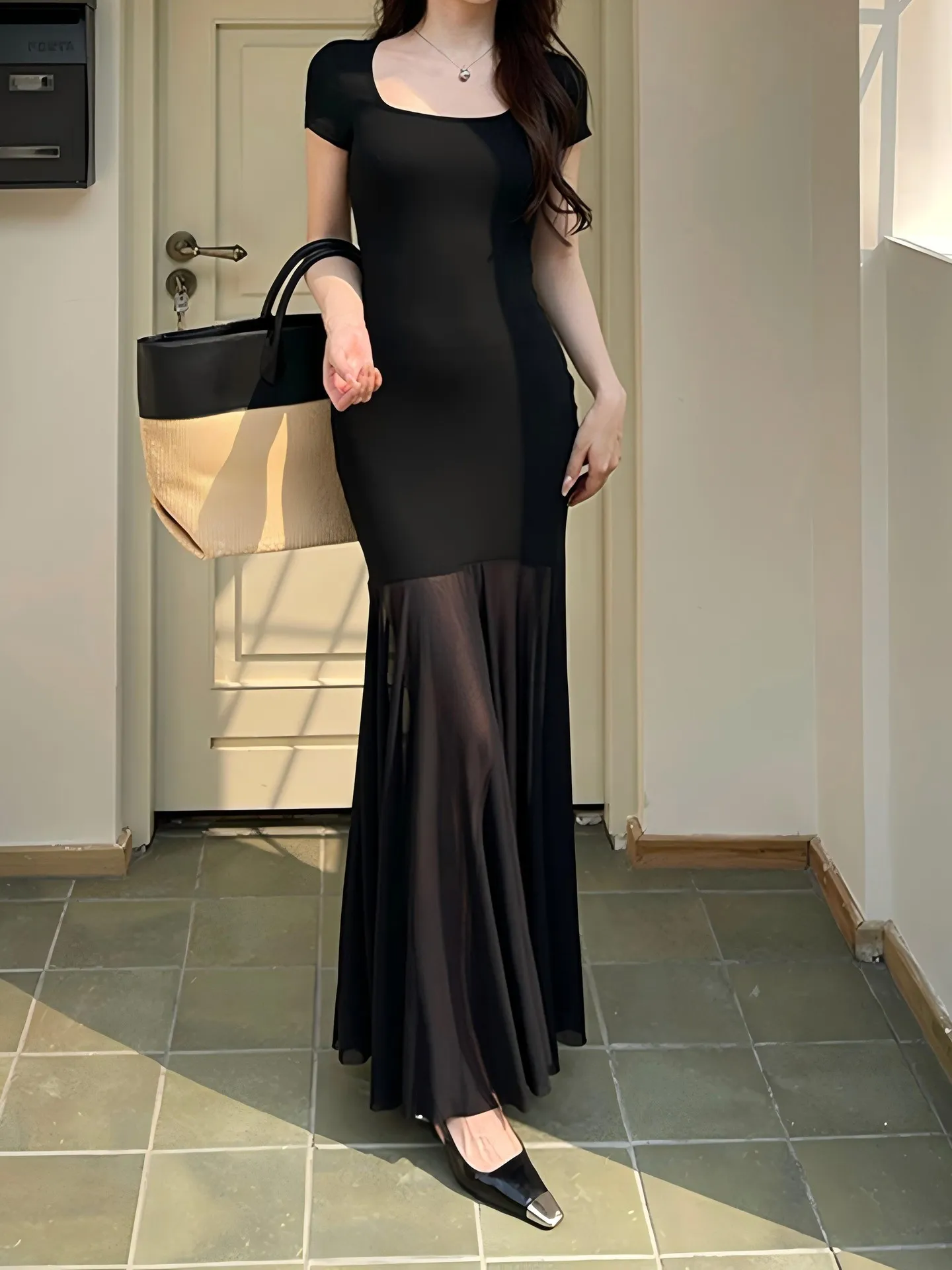 Sheer Cocktail Dress