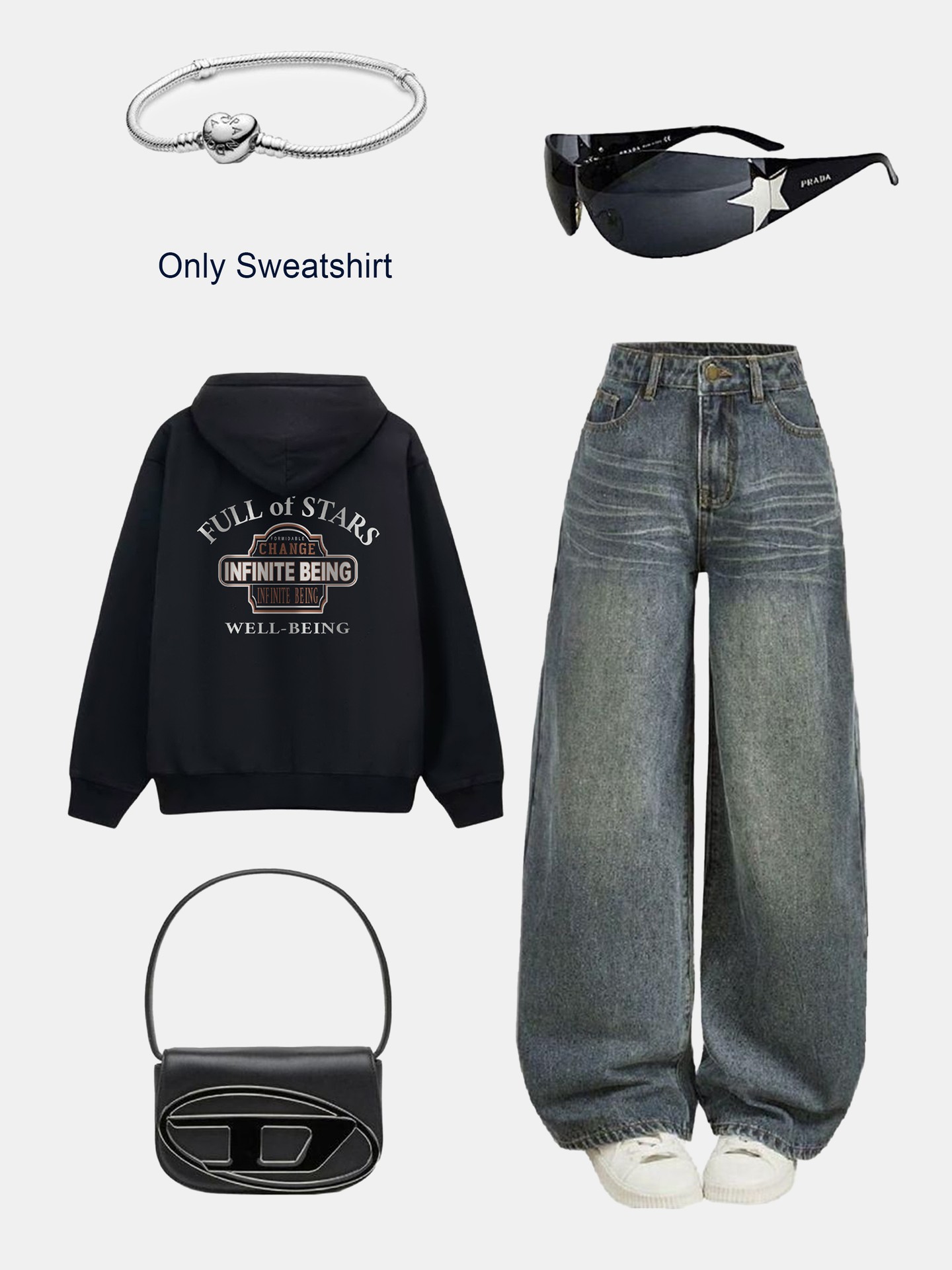 Black Pullover Sweatshirt