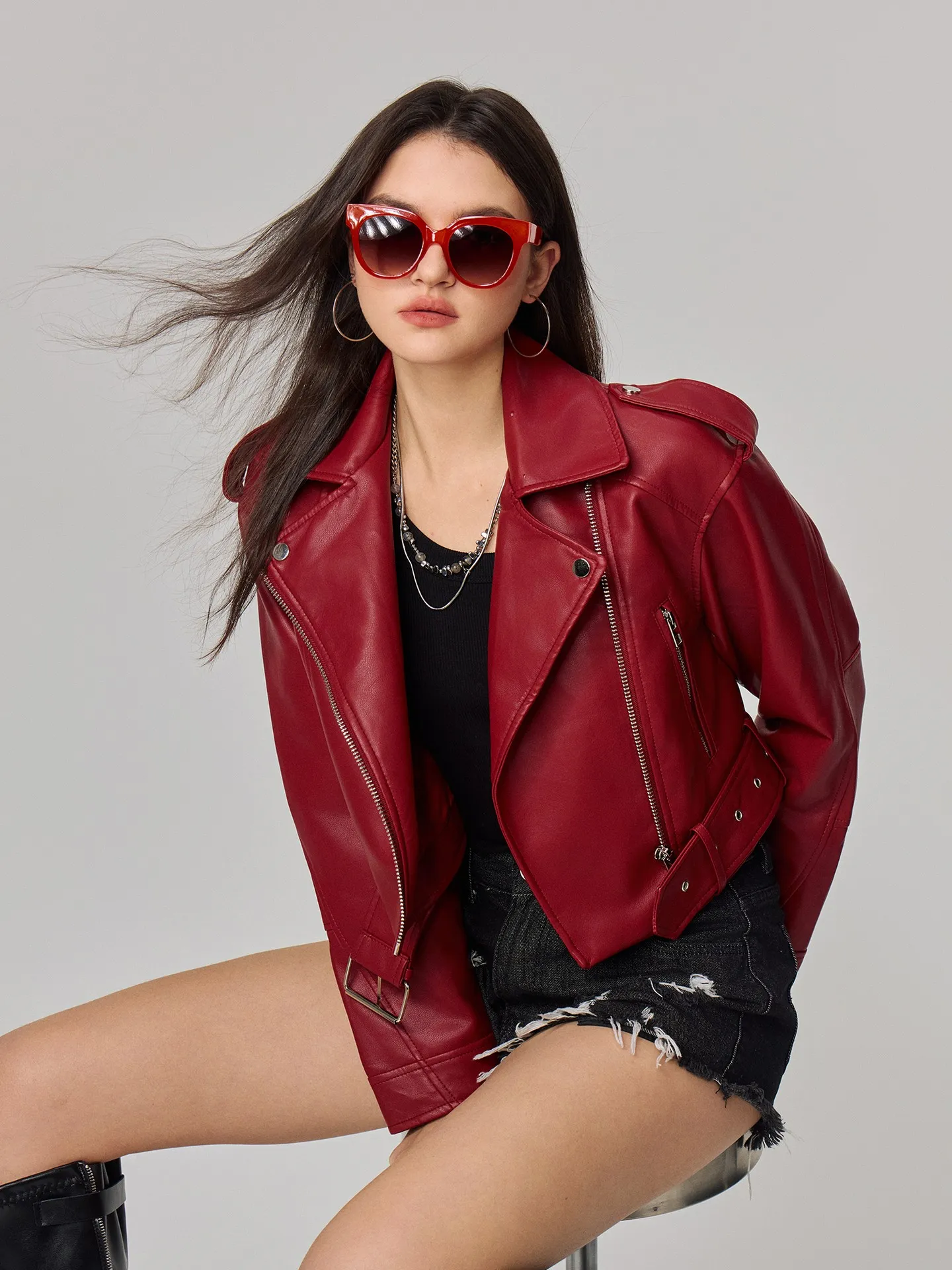 ジャケット・アウター T/SEHNE ASYMMETRIC LEATHER JACKET Asymmetric Faux Leather Jacket | Savana | Bestsellers
