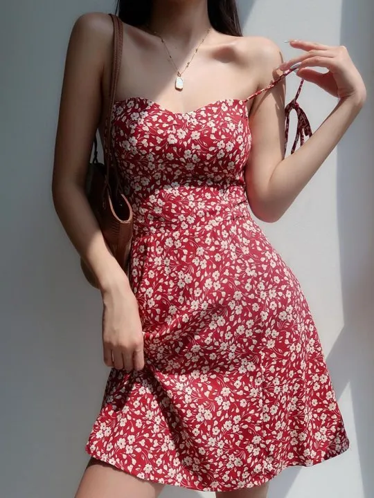 ワンピース FLORAL PRINT DRESS Floral Midi Dress - Rosalia | Cinderella