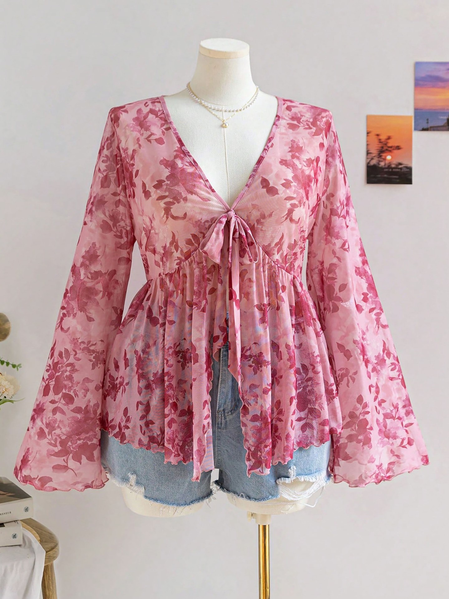 Plus Size Gathered Top