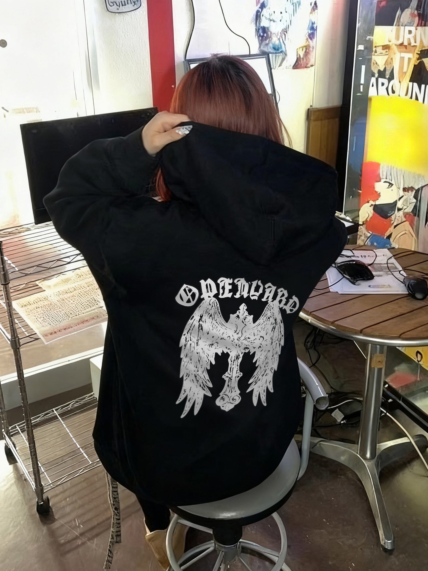 Black Pullover Sweatshirt
